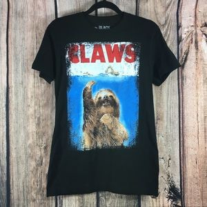 Hot Topic Black Graphic Sloth Claws 
